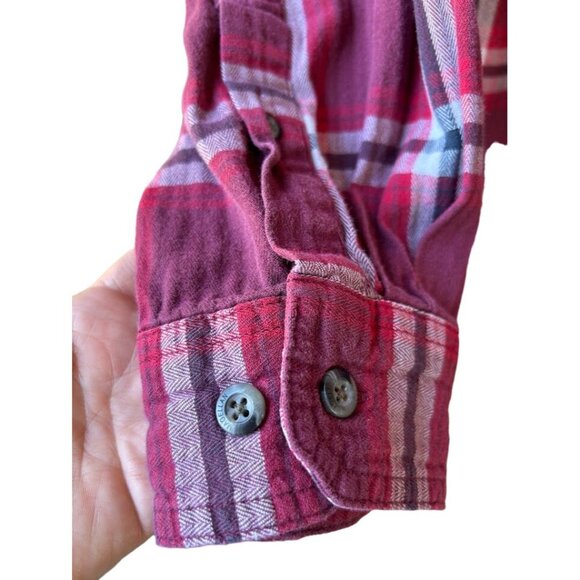 Magellan Outdoors Mens Plaid Button-Down Shirt XL Classic Fit Cotton Blend Burgu - Picture 5 of 6